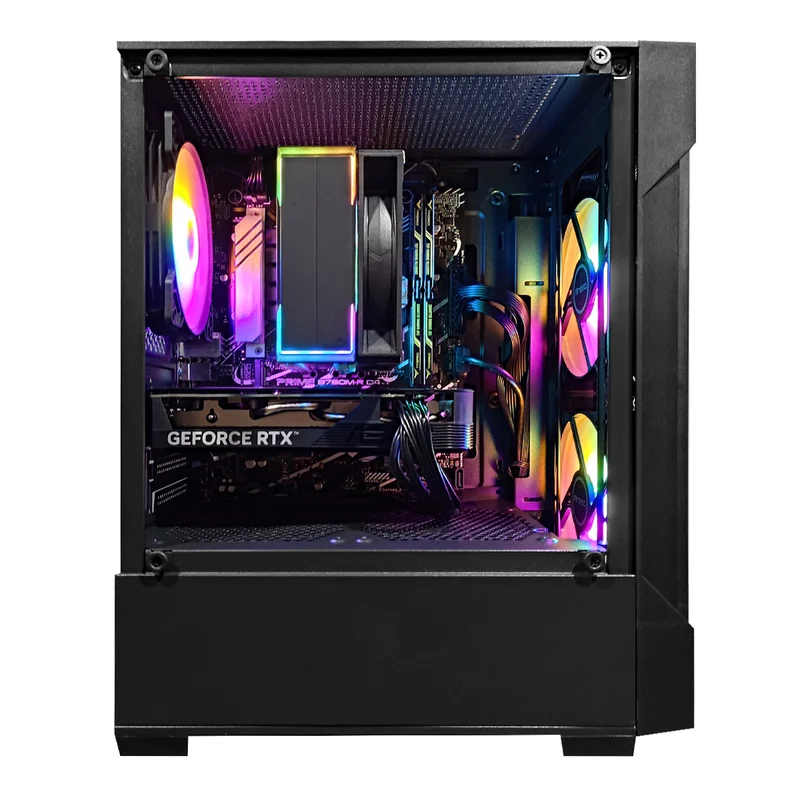 Alpha VX100M Black Desktop Gaming PC | Intel i5 12400F | 16GB RAM | 512GB SSD | RTX 4060 | Windows 11 Pro