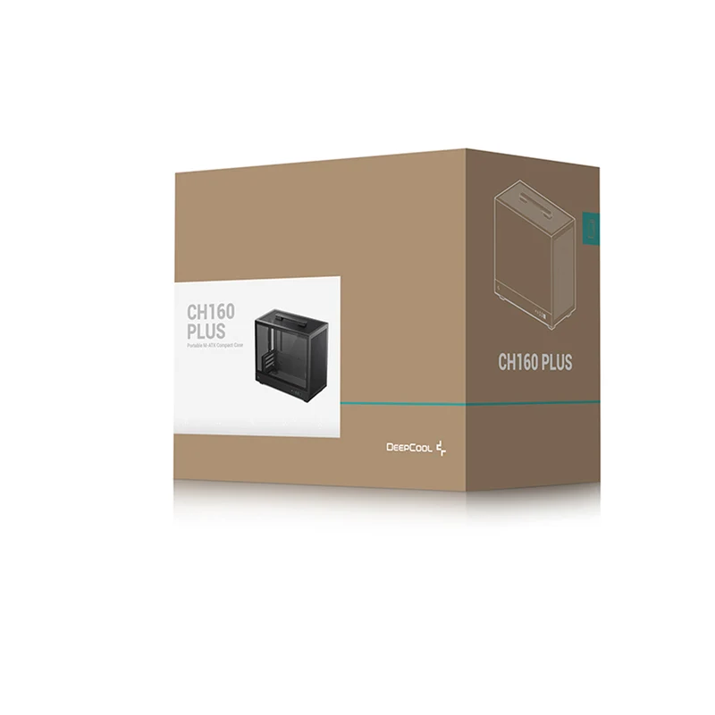Deepcool CH160 PLUS MESH Mini-ITX Portable High Flow Pc Case (Black, White)