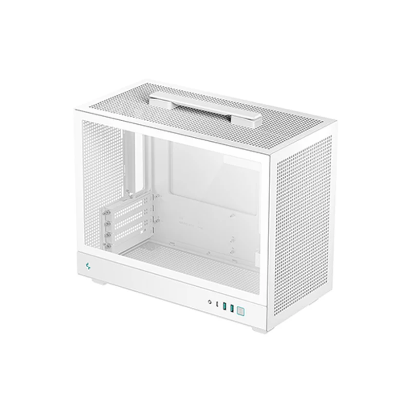 Deepcool CH160 PLUS MESH Mini-ITX Portable High Flow Pc Case (Black, White)