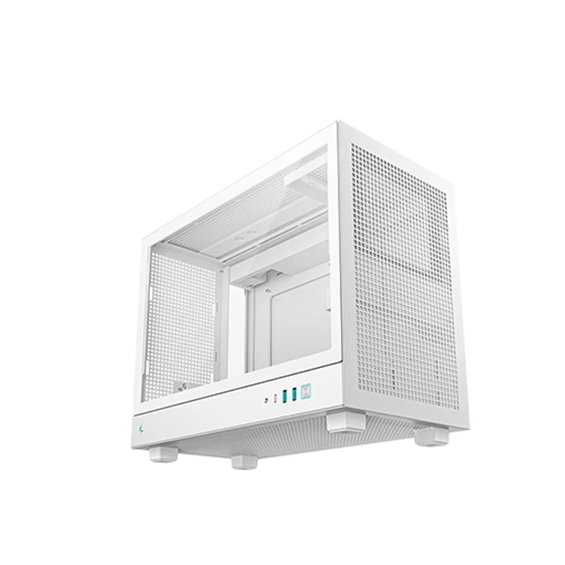 Deepcool CH160 PLUS MESH Mini-ITX Portable High Flow Pc Case (Black, White)