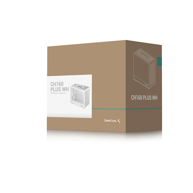 Deepcool CH160 PLUS MESH Mini-ITX Portable High Flow Pc Case (Black, White)