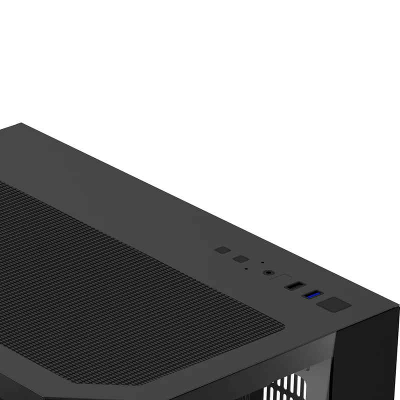 Coolman Spectra M-ATX/ITX PC Case with Customizable LCD Screen Display (Black, White)