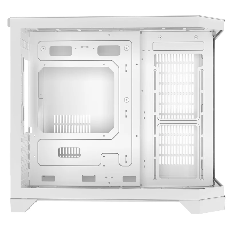 Coolman Spectra M-ATX/ITX PC Case with Customizable LCD Screen Display (Black, White)