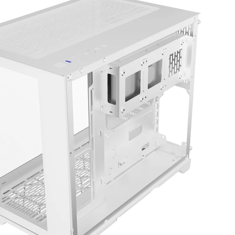 Coolman Spectra M-ATX/ITX PC Case with Customizable LCD Screen Display (Black, White)