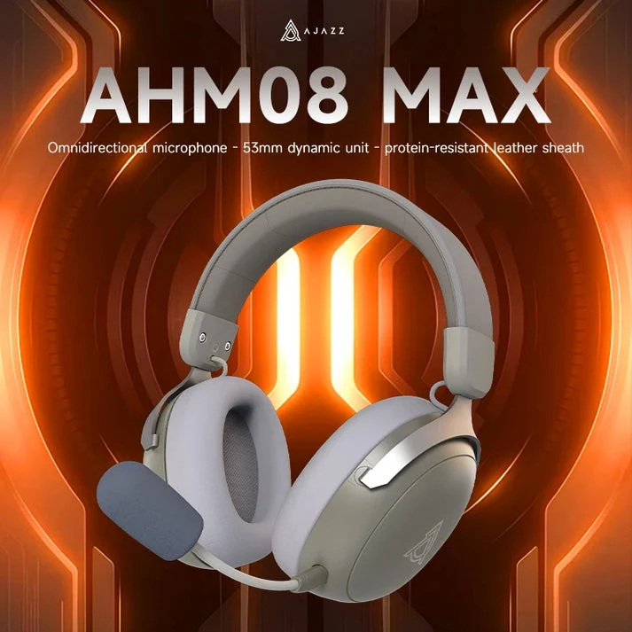 Ajazz AHM08 MAX Tri-mode Headphone (Grey/White, Purple/White/Blue, Black/Grey/Yellow)