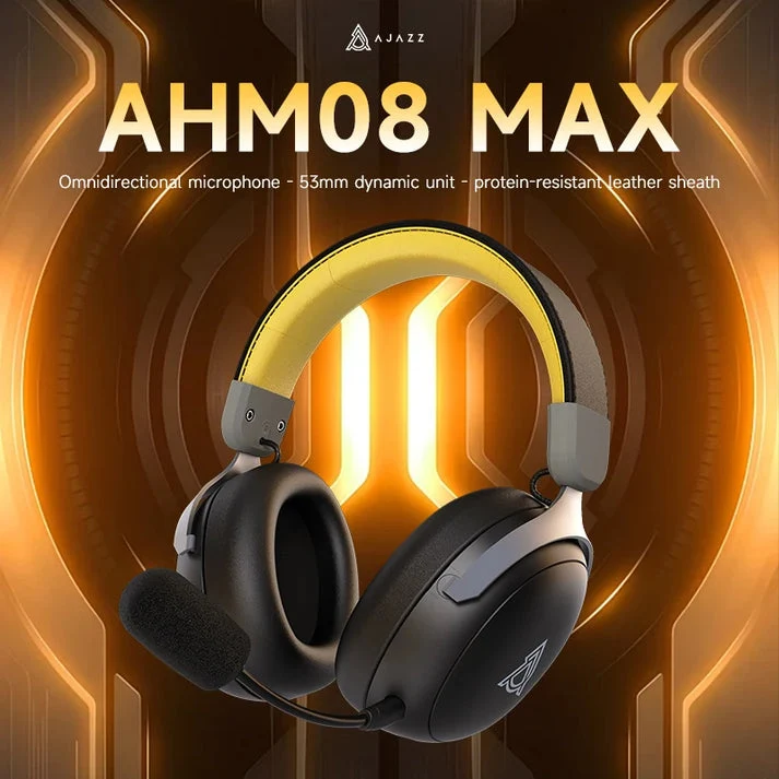 Ajazz AHM08 MAX Tri-mode Headphone (Grey/White, Purple/White/Blue, Black/Grey/Yellow)