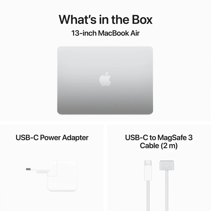 MacBook Air 13" 16GB+256GB M3 Chip with 8-Core CPU & 8-Core GPU (Silver) (MC8H4PP/A)