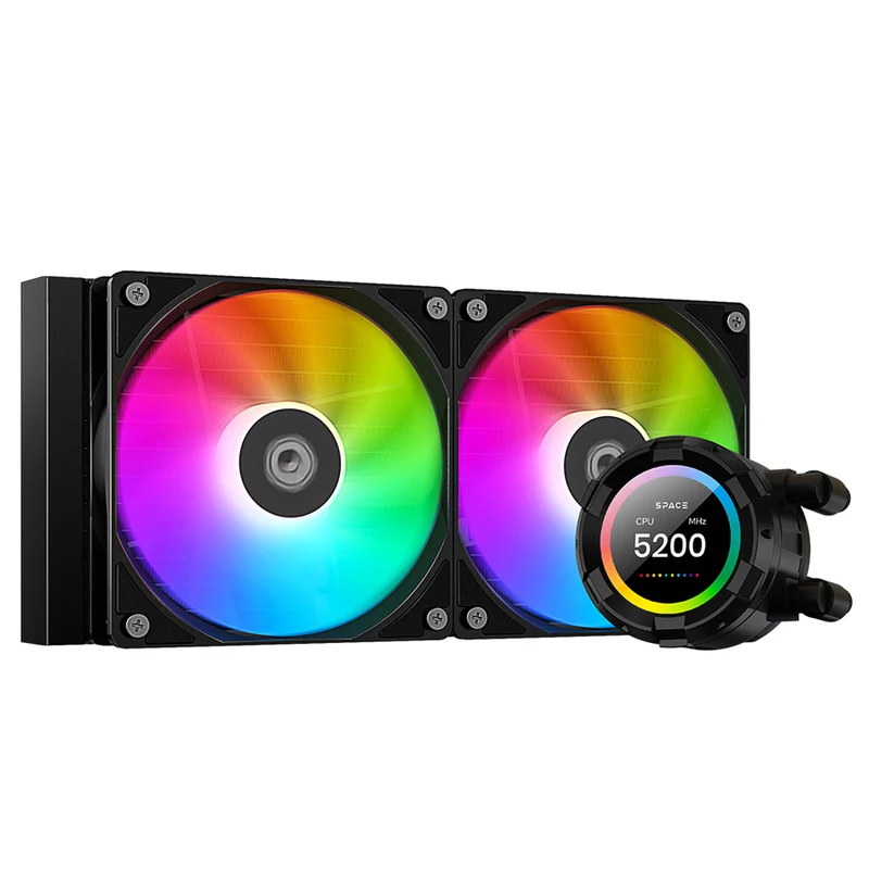 ID-Cooling SL240 XE LCD AIO Liquid CPU Cooler (Black, White)