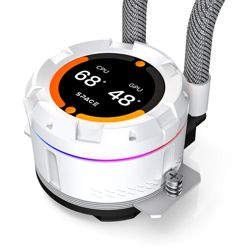 ID-Cooling SL360 XE LCD AIO Liquid CPU Cooler (Black, White)