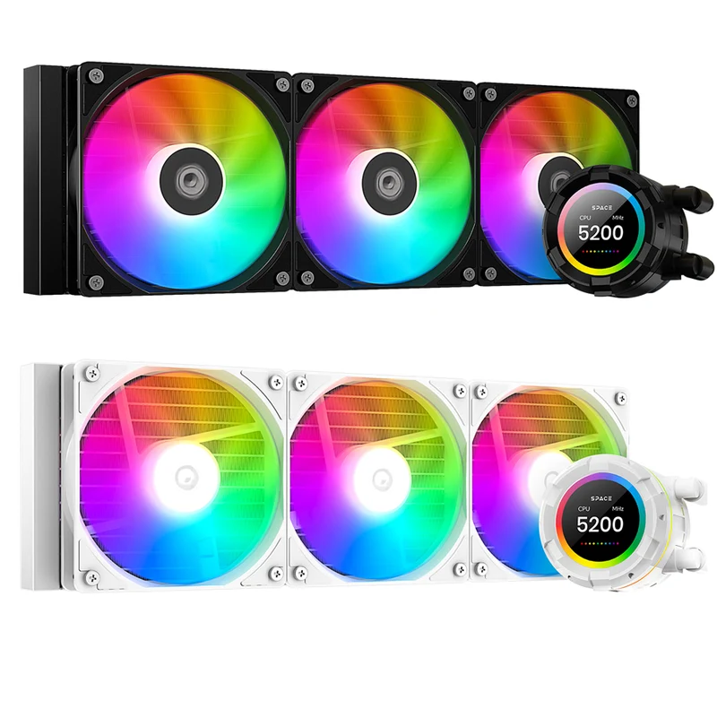ID-Cooling SL360 XE LCD AIO Liquid CPU Cooler (Black, White)
