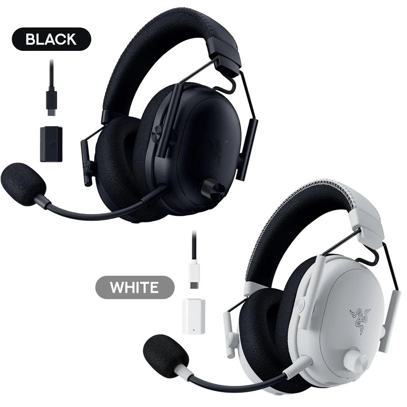 Razer Blackshark V3 Pro Wireless ANC eSports Gaming Headset with Ultra-Low Latency & THX Spatial Audio for PC/ Mac/ PlayStation/ Nintendo Switch/ Steam Deck/ Smartphone (Black, White)