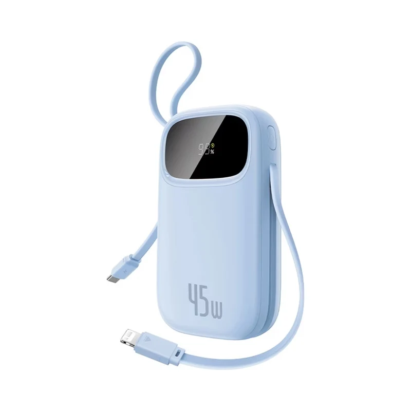 Baseus EnerFill FC31 Qpow 3 Digital Display Power Bank with Built-in USB-C + iP Cable 20000mAh 45W (Cosmic Black, Galaxy Blue, Moon White, Nebula Purple)