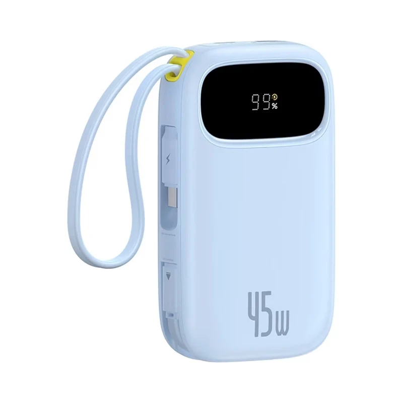 Baseus EnerFill FC31 Qpow 3 Digital Display Power Bank with Built-in USB-C + iP Cable 20000mAh 45W (Cosmic Black, Galaxy Blue, Moon White, Nebula Purple)