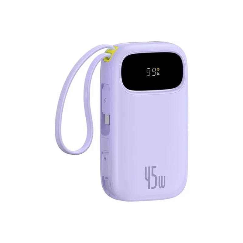 Baseus EnerFill FC31 Qpow 3 Digital Display Power Bank with Built-in USB-C + iP Cable 20000mAh 45W (Cosmic Black, Galaxy Blue, Moon White, Nebula Purple)