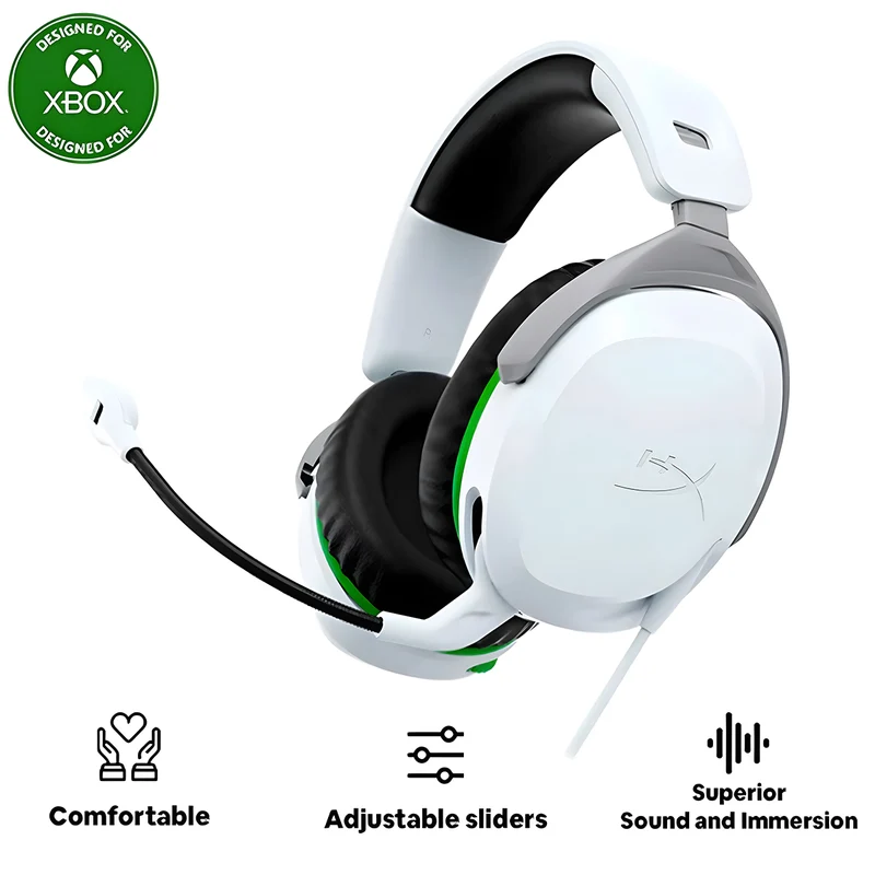 HyperX CloudX Stinger II Wired Headset for Xbox (White) (75X28AA)