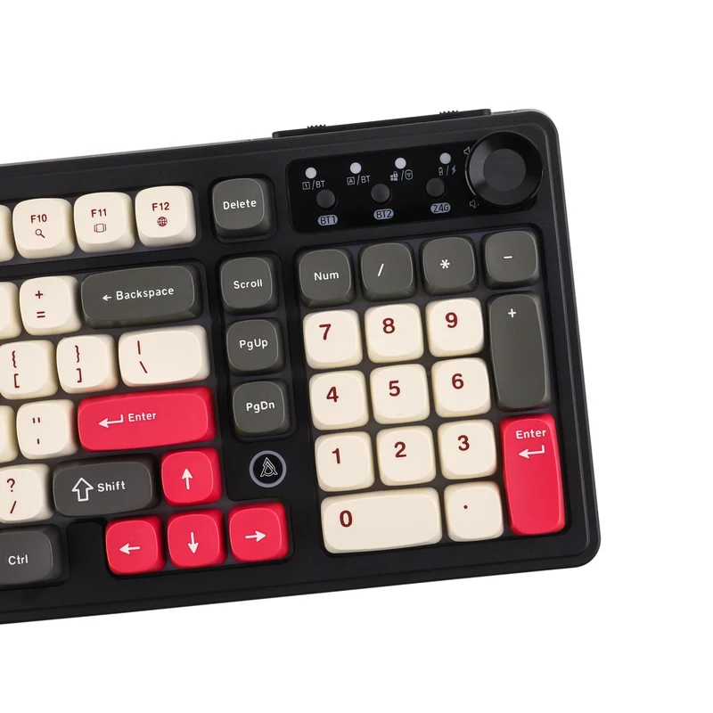 Ajazz AF98 Plus RGB Tri-Mode 97-Keys Membrane Keyboard (Black Shark Red)