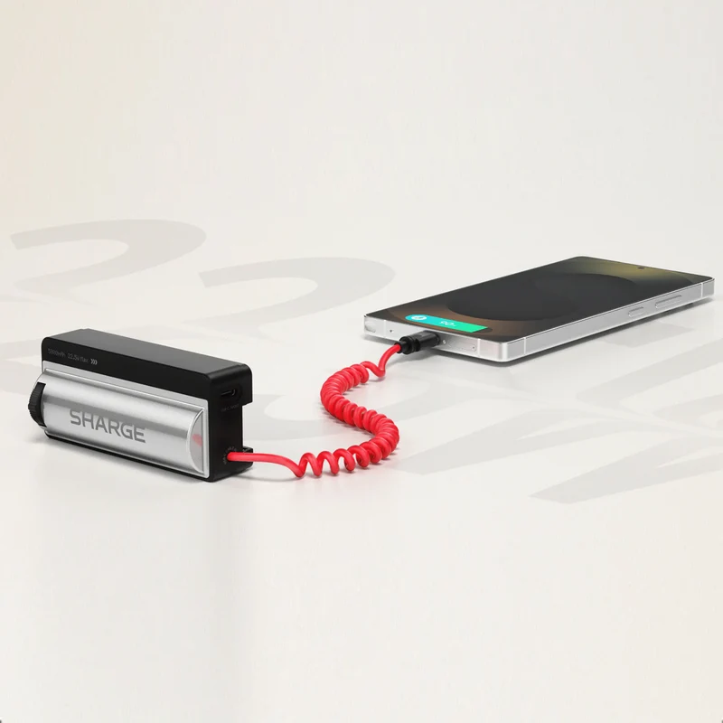 Sharge Grip Power Bank 5000mAh 22.5W Max (Black) (P1)