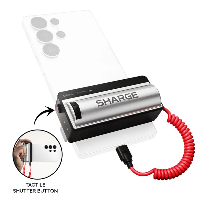Sharge Grip Power Bank 5000mAh 22.5W Max (Black) (P1)