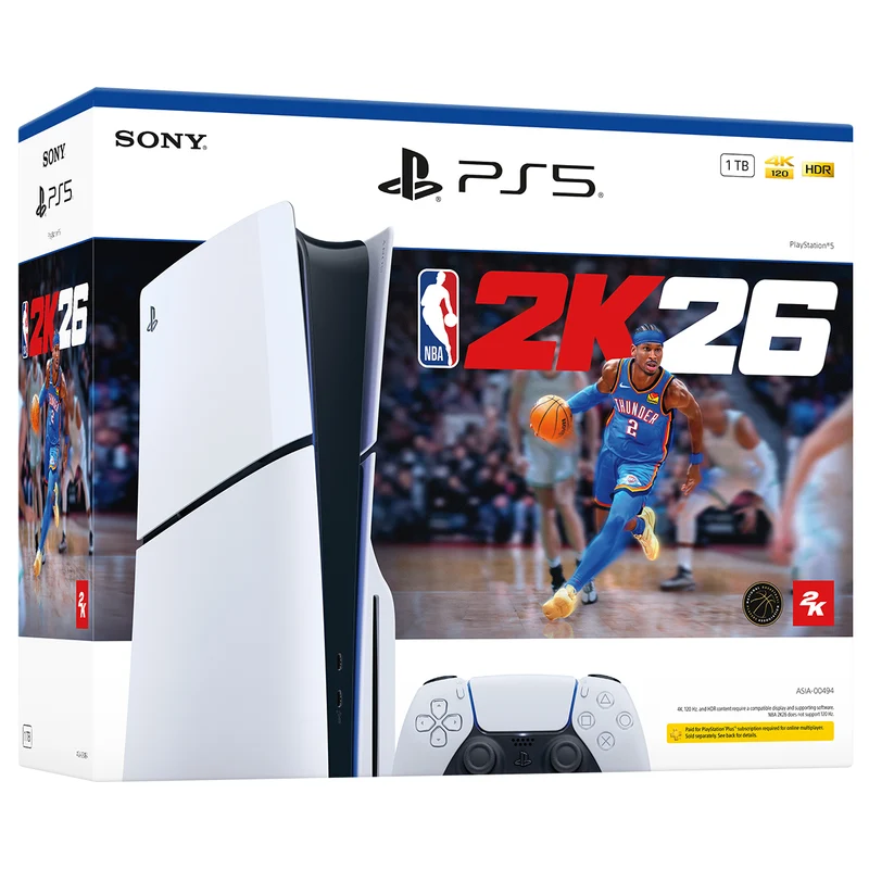 Sony Playstation PS5 Console Slim Disc Version NBA 2K26 Bundle