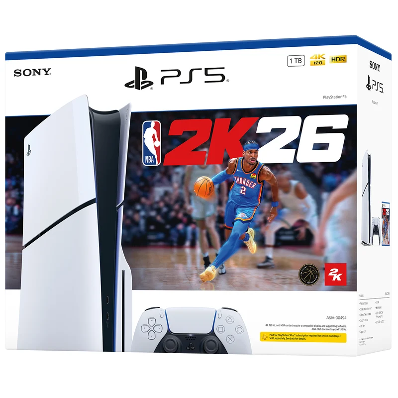 Sony Playstation PS5 Console Slim Disc Version NBA 2K26 Bundle