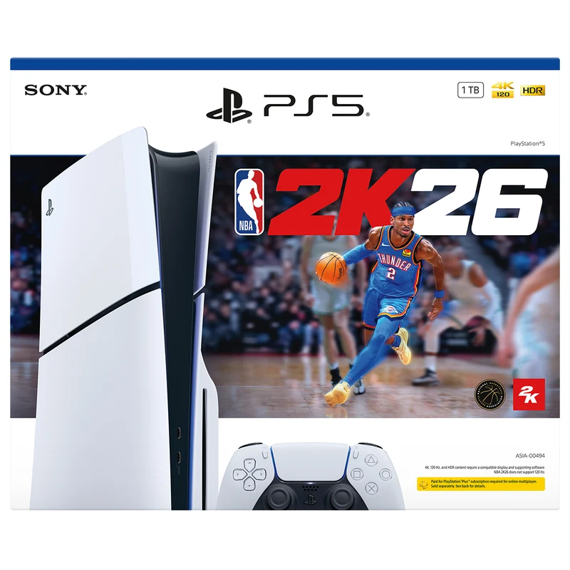Sony Playstation PS5 Console Slim Disc Version NBA 2K26 Bundle