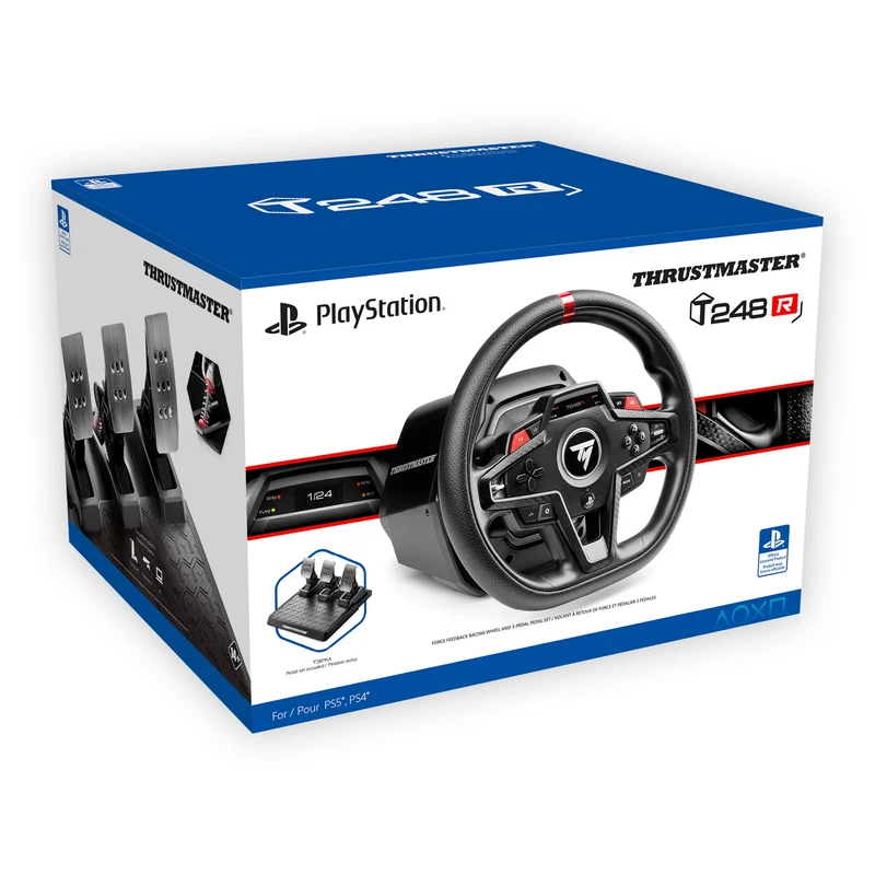 Thrustmaster T248R Force Feedback Racing Wheel and Pedal Set for PS5/PS4 (4160879)