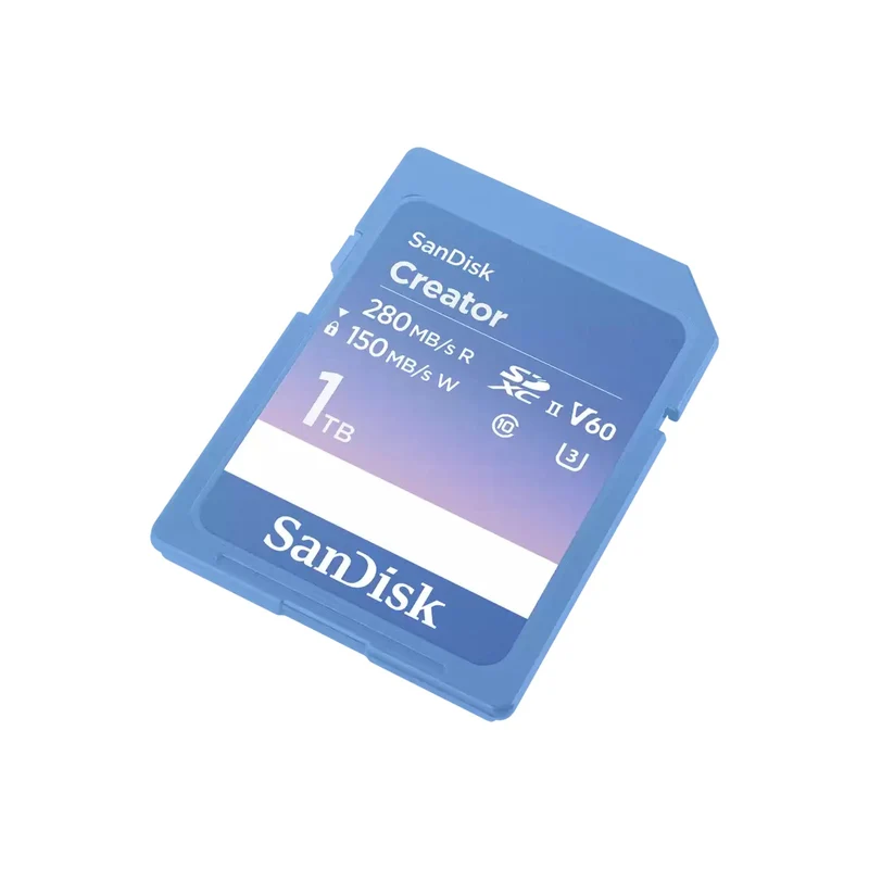Sandisk Creator 280MB/s Read/150MB/s Write UHS-II SD Card (512GB, 1TB)