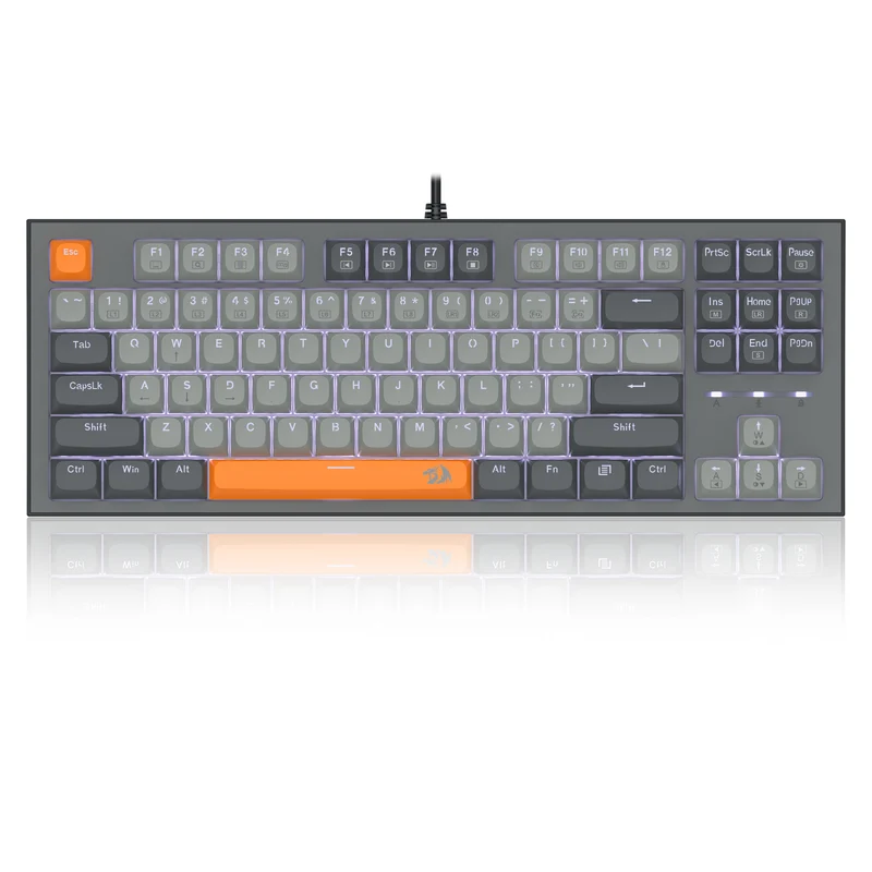 Redragon K611-GGO Bes Wired USB Mechanical Gaming Keyboard (RPC Linear Switch) (Grey/Orange)