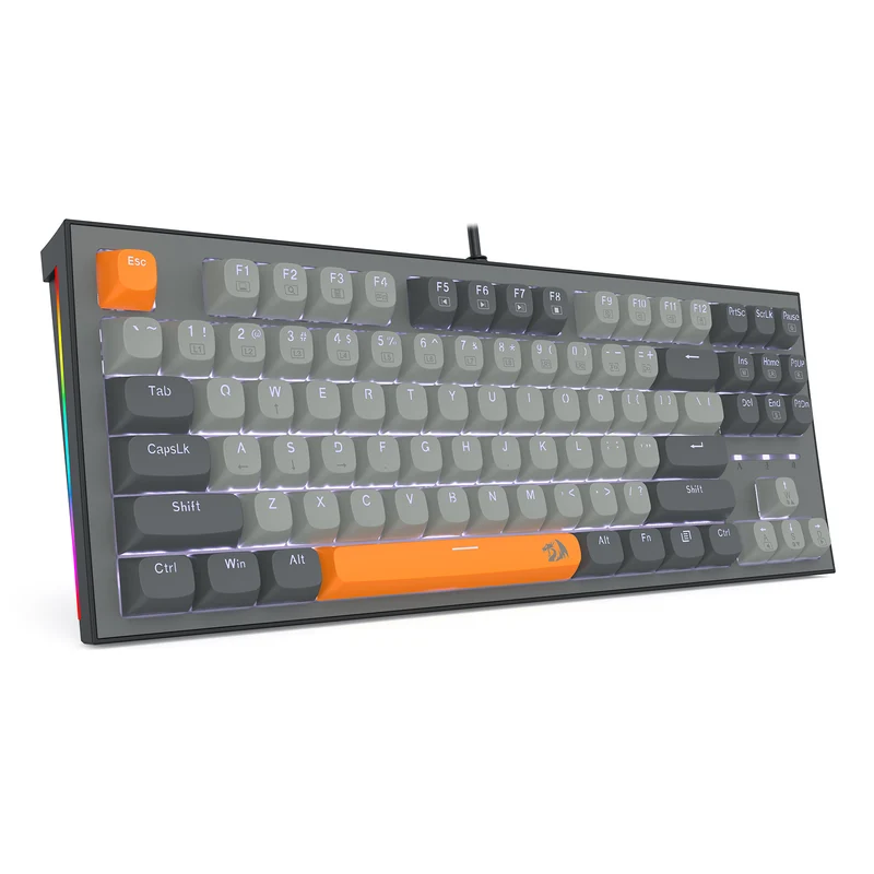 Redragon K611-GGO Bes Wired USB Mechanical Gaming Keyboard (RPC Linear Switch) (Grey/Orange)