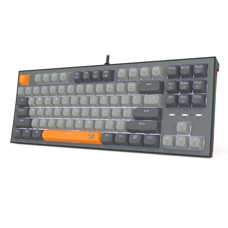 Redragon K611-GGO Bes Wired USB Mechanical Gaming Keyboard (RPC Linear Switch) (Grey/Orange)