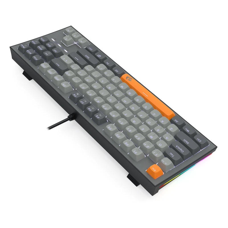 Redragon K611-GGO Bes Wired USB Mechanical Gaming Keyboard (RPC Linear Switch) (Grey/Orange)