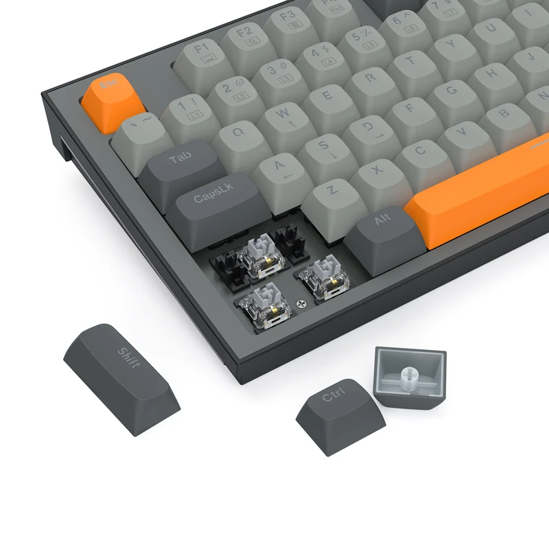 Redragon K611-GGO Bes Wired USB Mechanical Gaming Keyboard (RPC Linear Switch) (Grey/Orange)