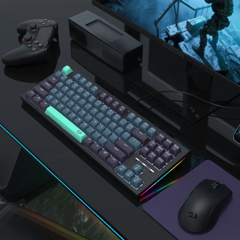 Redragon K611-BGB Bes Wired USB Mechanical Gaming Keyboard (RPC Linear Switch) (Blue/Green/Black)