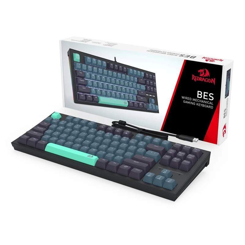 Redragon K611-BGB Bes Wired USB Mechanical Gaming Keyboard (RPC Linear Switch) (Blue/Green/Black)