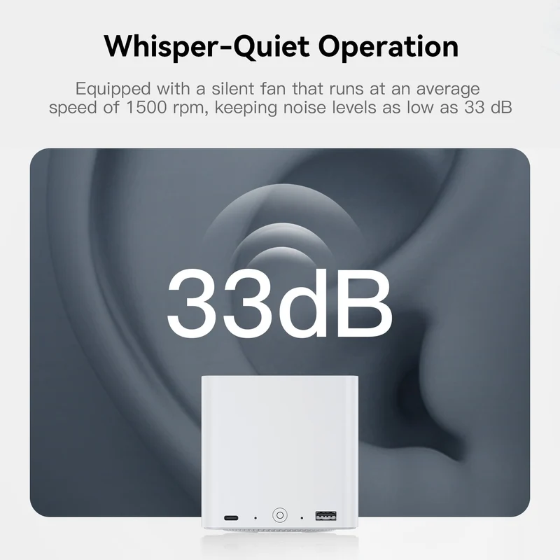 Beelink ME Mini 6-Slot Home Storage NAS Mini PC Intel Twin Lake N150 Processor 12GB RAM 64GB SSD Windows 11 Home (Pearl White)