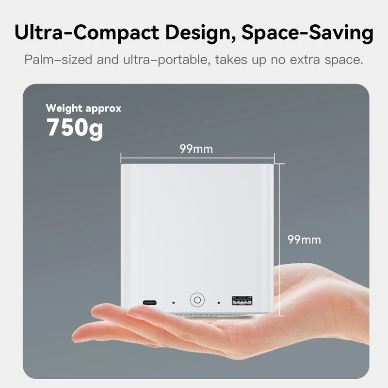 Beelink ME Mini 6-Slot Home Storage NAS Mini PC Intel Twin Lake N150 Processor 12GB RAM 64GB SSD Windows 11 Home (Pearl White)