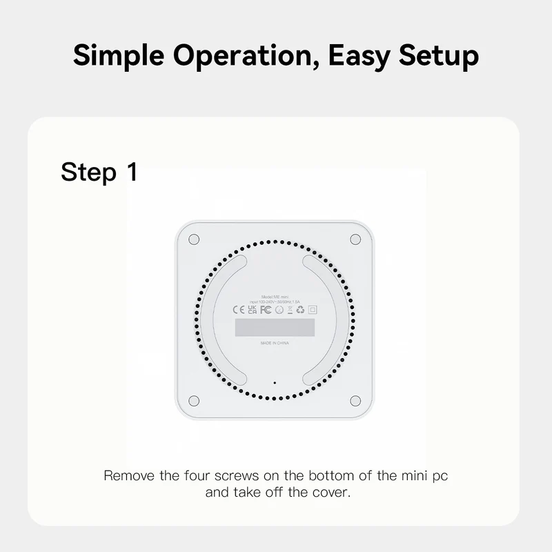 Beelink ME Mini 6-Slot Home Storage NAS Mini PC Intel Twin Lake N150 Processor 12GB RAM 64GB SSD Windows 11 Home (Pearl White)