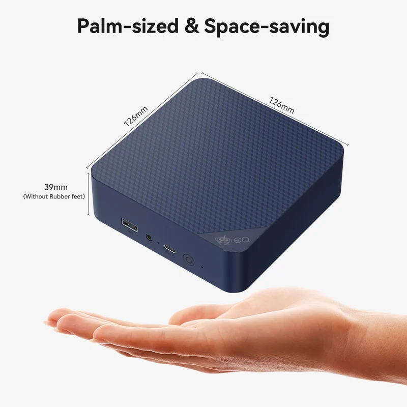 Beelink EQ14-D4 Intel Twin Lake N150 16GB RAM 500GB SSD Windows 11 Home Mini PC (Navy Blue)