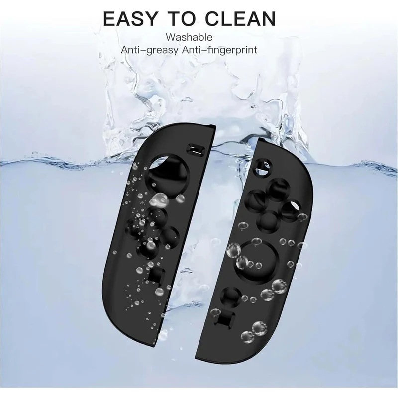 OIVO Silicone Case for Nintendo Switch 2 Joy-Con (Black, Blue/Orange)
