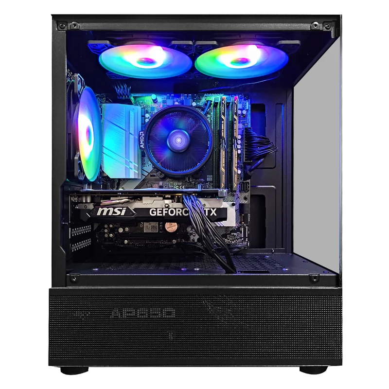 Alpha Reyna Black Desktop Gaming PC | AMD Ryzen 5 5600 | 16GB RAM | 512GB SSD | RTX 4060 | Windows 11 Pro
