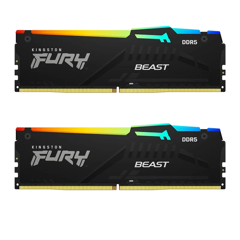 Kingston Fury Beast 16GB DDR5 RGB 5200MT/s Memory (Kit Of 2) (KF552C40BBAK2-16)