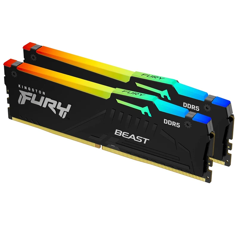 Kingston Fury Beast 16GB DDR5 RGB 5200MT/s Memory (Kit Of 2) (KF552C40BBAK2-16)
