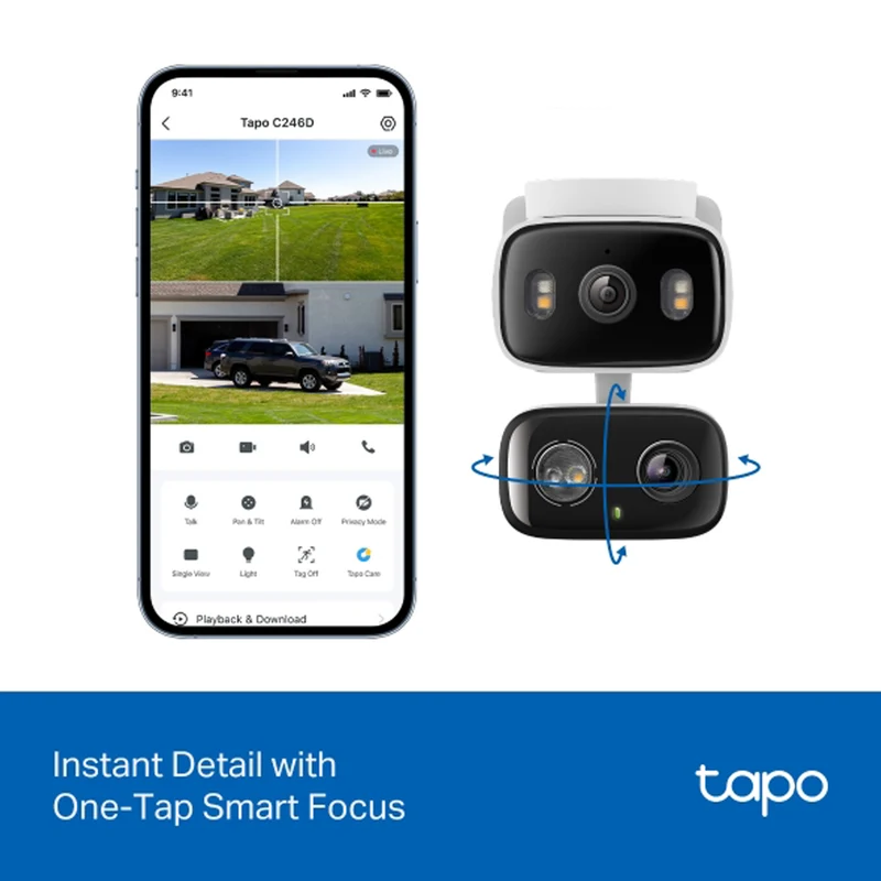 TP-Link Tapo C246D Indoor/Outdoor Dual Lense Pan/tilt Security Camera