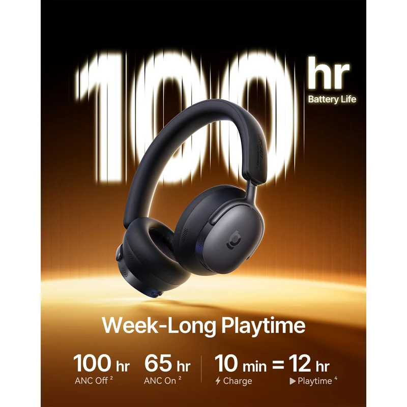 Baseus Inspire XH1 Wireless Noise Cancelling Headphone with Sound by Bose (Cosmic Black, Starlight Off-White, Sunset Coral, Twilight Blue)