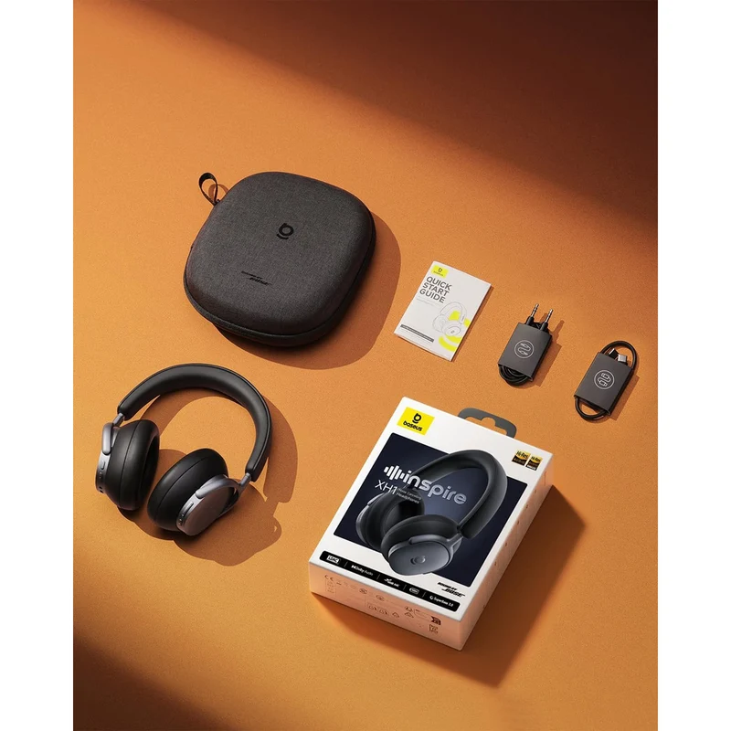 Baseus Inspire XH1 Wireless Noise Cancelling Headphone with Sound by Bose (Cosmic Black, Starlight Off-White, Sunset Coral, Twilight Blue)