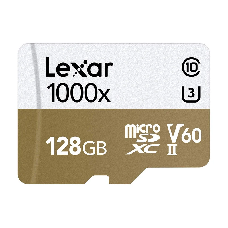 Lexar Professional 1000x microSDXC UHS-II C10 U3 V60 150MB/s Read Memory Card with Adapter (64GB, 128GB, 256GB)