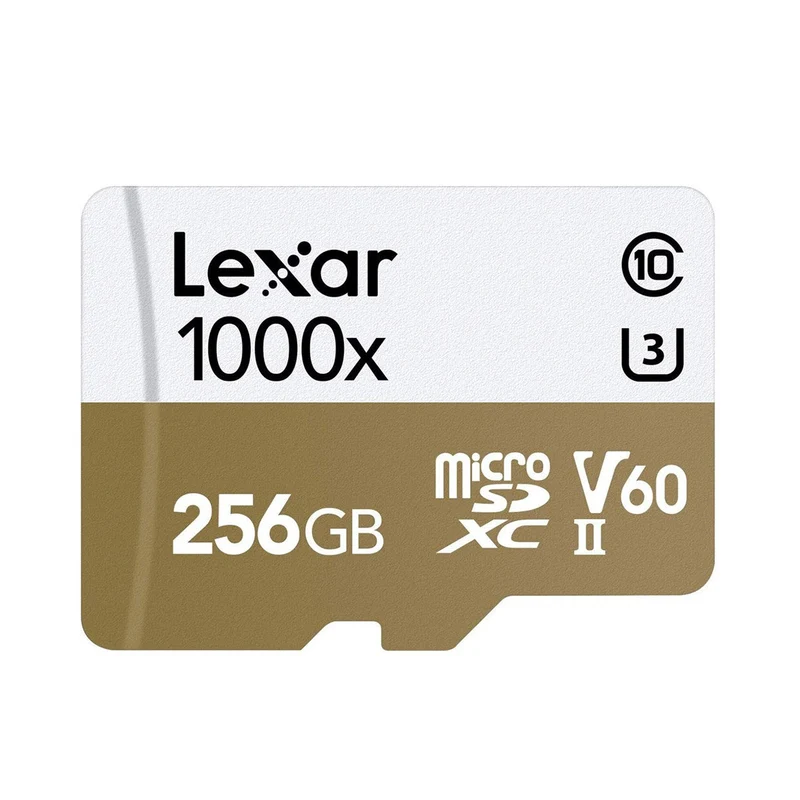 Lexar Professional 1000x microSDXC UHS-II C10 U3 V60 150MB/s Read Memory Card with Adapter (64GB, 128GB, 256GB)