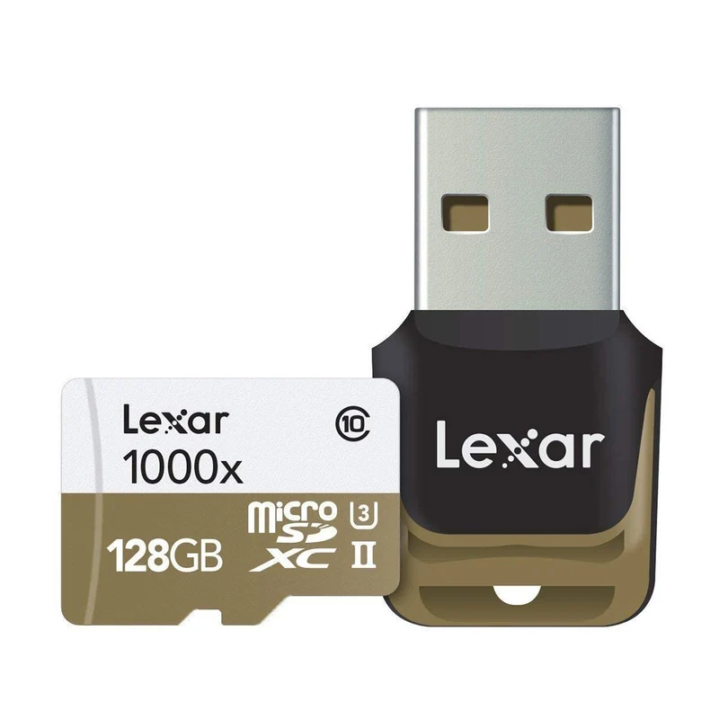 Lexar Professional 1000x microSDXC UHS-II C10 U3 V60 150MB/s Read Memory Card with Reader (128GB, 256GB)