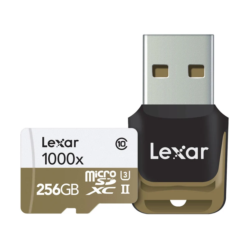 Lexar Professional 1000x microSDXC UHS-II C10 U3 V60 150MB/s Read Memory Card with Reader (128GB, 256GB)