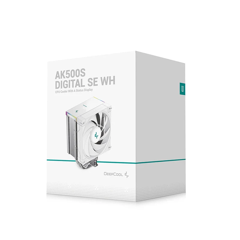 DeepCool AK500S Digital SE CPU Cooler with a Status Display (Black, White)